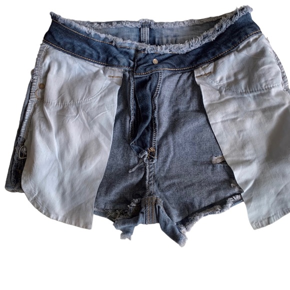 REWASH DISTRESSED JEAN SHORTS - Picture 8 of 9